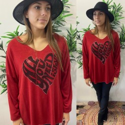 PULL MD127 ROUGE